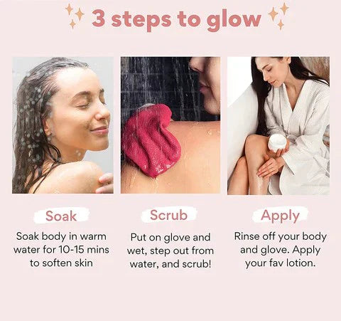 Exfoliating Gloves Mitt Removal