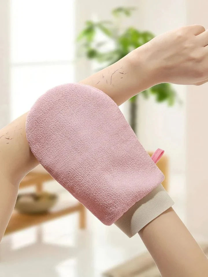 Exfoliating Gloves Mitt Removal